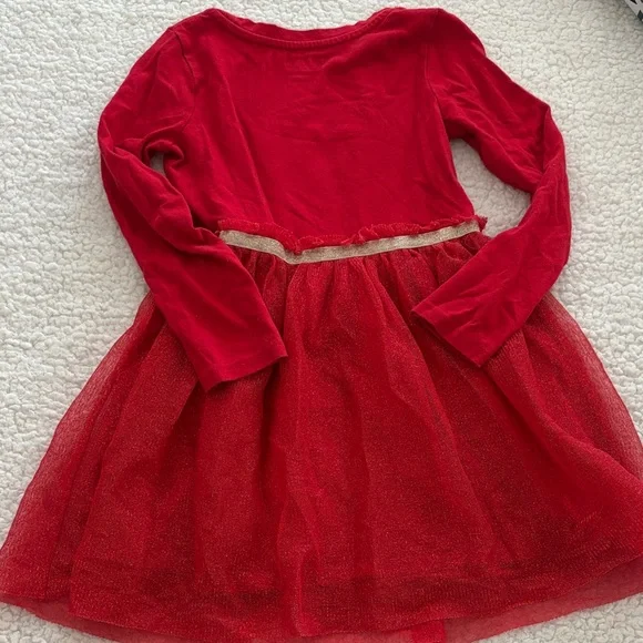 Cat & Jack holiday Sparkle Dress red size 6 - Picture 4 of 4